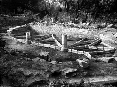 Stone vaulting found during excavation in 1925
